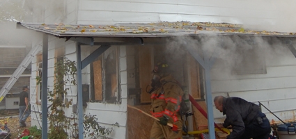 Fire ravages city home