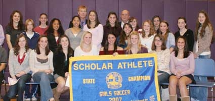 Norwich girls’ soccer number one in the classroom
