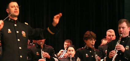 Military band plays in Oxford