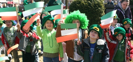 Irish raise flag on St. Patrick's Day