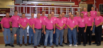 Norwich Career Firefighters Association goes pink for breast cancer