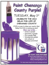 Relay for Life: Paint the county purple Tuesday!