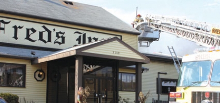 Repairs, clean-up underway at  Fred’s Inn; owners hope to re-open in six to nine months