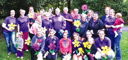 Norwich Varsity Cheerleaders participate in Walk to End Alzheimer's 