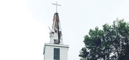 Preston church reaches out for help rebuilding lighting-struck steeple