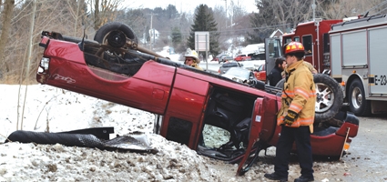 Norwich two-car MVA results in rollover, minimal injuries 