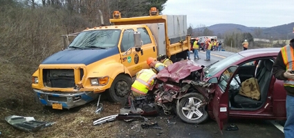 Route 12 northbound shut down temporarily following two-car MVC Wednesday