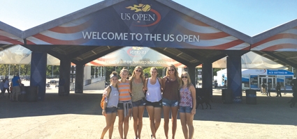 NHS girls varsity tennis gains first win after  visiting the U.S. Open