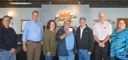 Lucky winner of Northeast Classic Car Museum's annual Mustang drawing