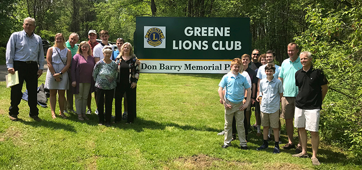 Lions Club rededicates Greene park