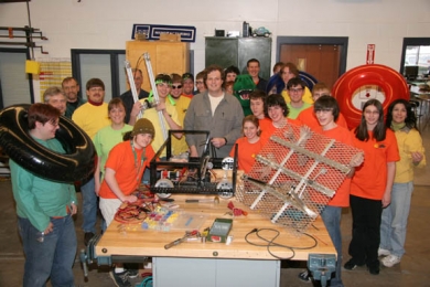 Team T-Rx builds robot for competition