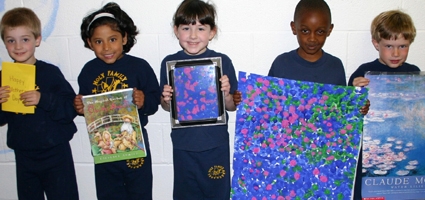 Holy Family students present artwork