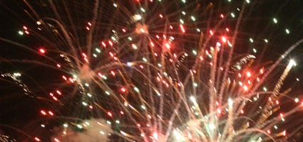 Fireworks over the fairgrounds