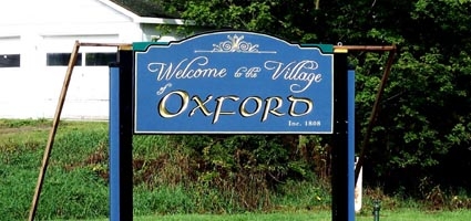 Village of Oxford gets new entry sign