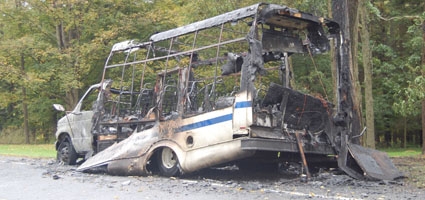 First Transit bus catches fire in Sherburne