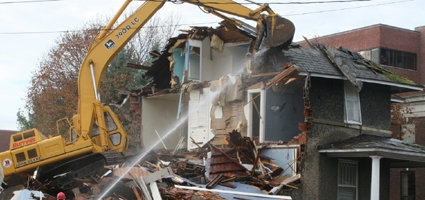 Eaton Ave. house torn down