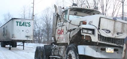 Rt. 12 closed by tractor-trailer accident