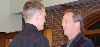 Officer sworn in, Eagle Scout recognized 