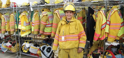 Firefighter with disability serves as inspiration for volunteers