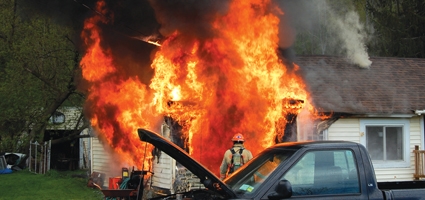 Norwich garage destroyed in fire