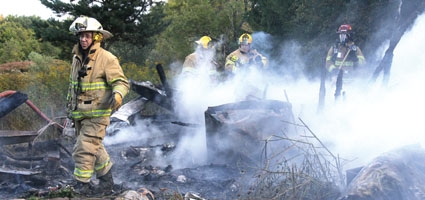 Friday morning fire lays waste to camper, addition in Plymouth