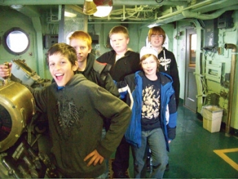 Boy Scout Troop 63 camps out on the U.S.S. Little Rock