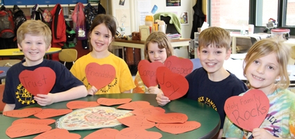 Holy Family kids get ready for Valentine's Day