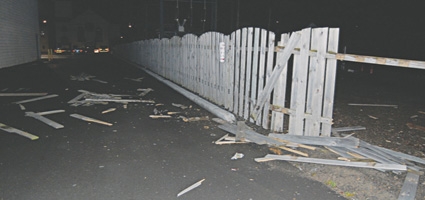 DWI Accident Takes Out Tops Fence
