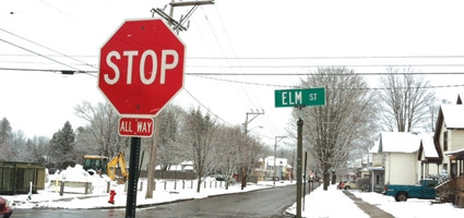 Elm Street adds 4-way stops