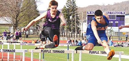 Norwich Track splits verses the Lakers; boys edge for the win, girls come up short