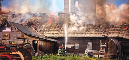 Columbus fire destroys dairy barn