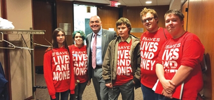 Five NHS students educate lawmakers in Albany on combatting tobacco