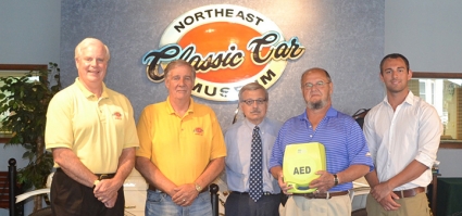 McCredy Motors, Inc., NYS Automobile Dealers Association donate AED to Northeast Classic Car Museum