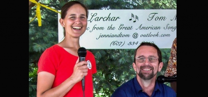Jenni Larchar and Tom Murphy perform Saturday at Oxford Farmers’ Market