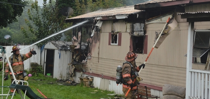 Electrical fire claims Norwich trailer; considered total loss