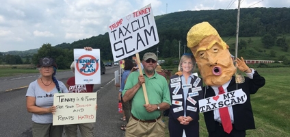 Protesters greet Congresswoman Tenney