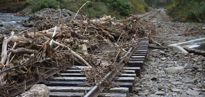 Recently Restored Railroad Damaged In September Floods