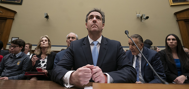 Cohen returns to Capitol Hill after slamming Trump as liar
