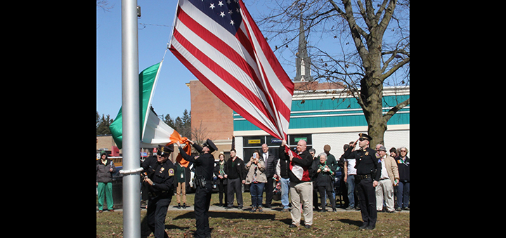 Irish flag raising ceremony