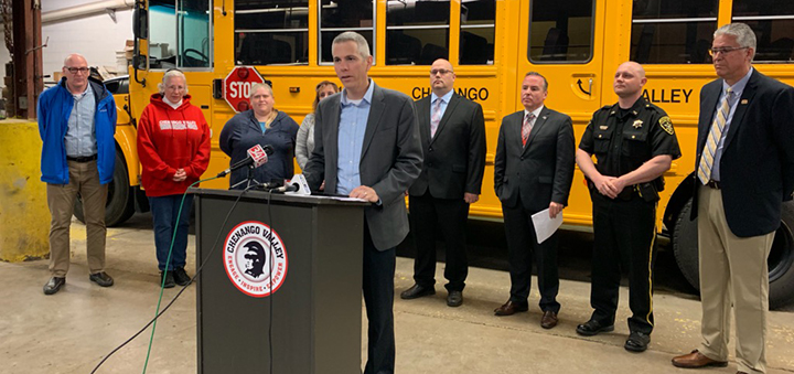 Brindisi Highlights Plan To Improve School Bus Safety