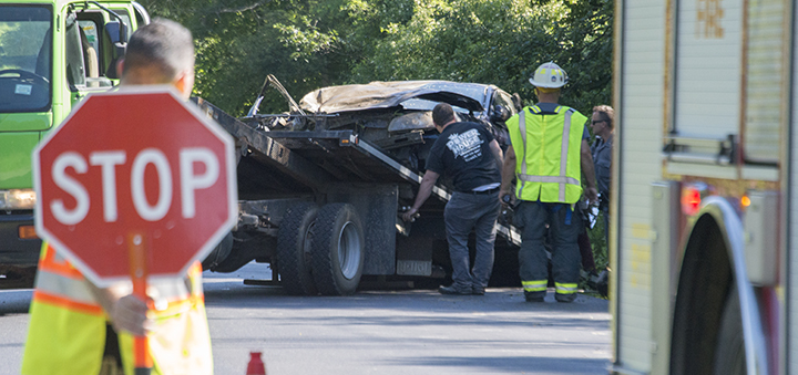 Rollover In North Norwich Smashes Vehicle, Driver Uninjured