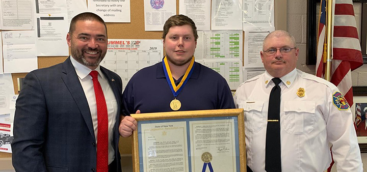 Oxford Firefighter Receives NYS Liberty Medal For Saving Family In PA