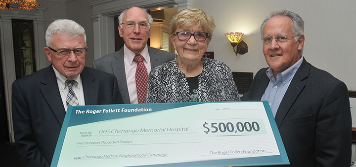 Follett Foundation commits $500,000 to UHS Chenango Memorial Hospital project