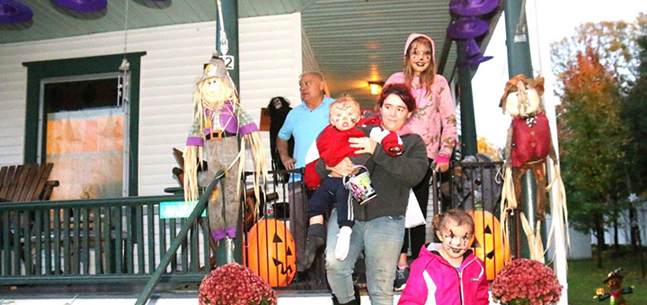 Trick or treaters enjoy free candy on Halloween