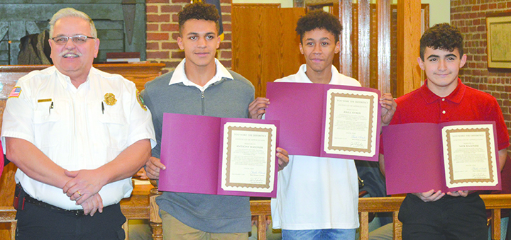 Norwich Students Recognized For Preventing House Fire At Teacher's Home