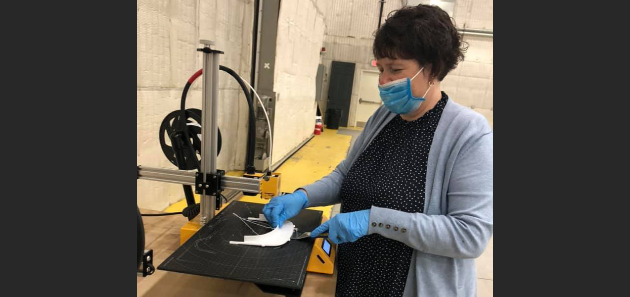 Norwich High School helps produce face shields for healthcare workers