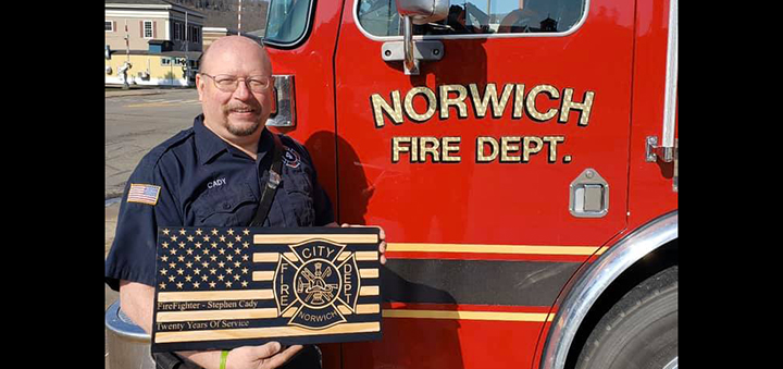 Norwich Firefighter Retires After 20 Years Of Service