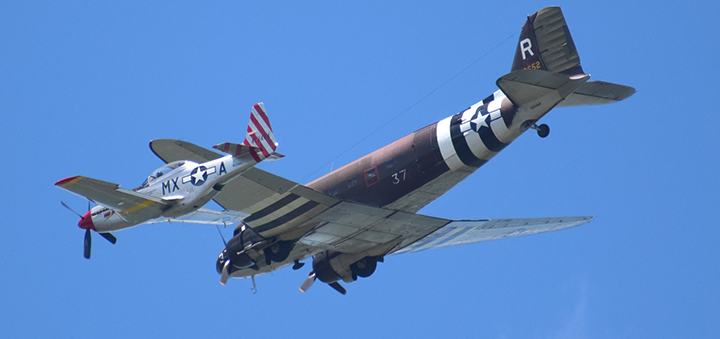 WWII planes fly over Chenango to honor essential workers