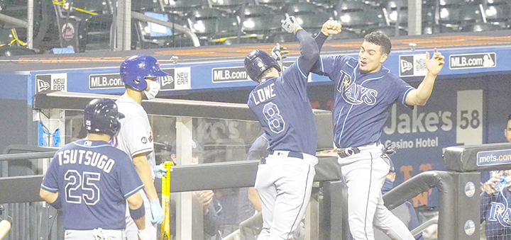 Rays beat Mets 8-5,  clinch 1st AL East  title in 10 years