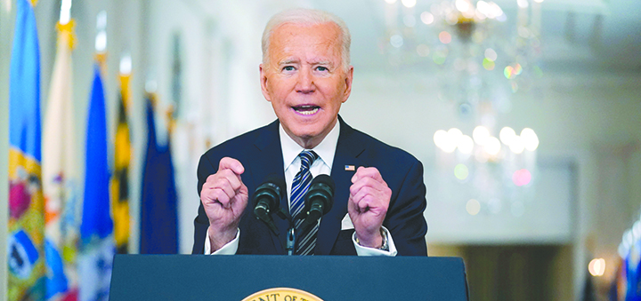 Biden aims for quicker shots, ‘independence from  this virus’